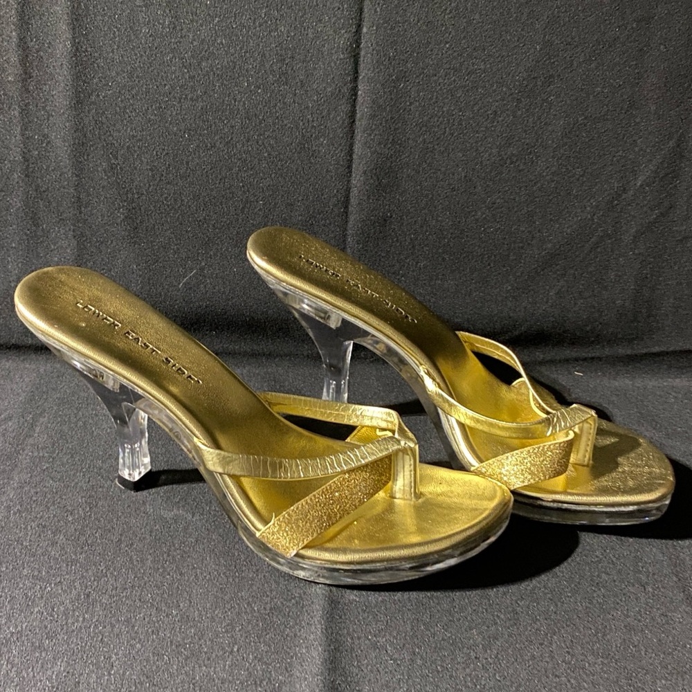 LOWER EAST SIDE Gold and Clear light up heels - Picture 2 of 6